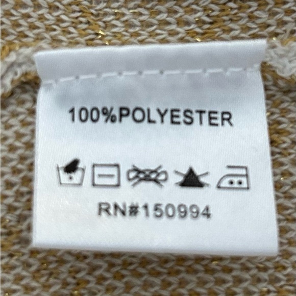 Bella Jane / NWT/ Size XL/ Woman's Elegant Cream And Gold Sweater. - Picture 10 of 13